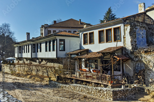Old Houses near the river and main Street in Melnik town, Blagoevgrad region, Bulgaria © Stoyan Haytov