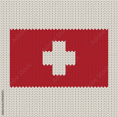Knitted Swiss Flag