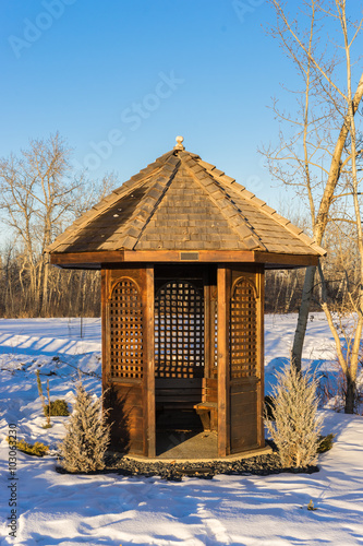 Photography Golf course alcove in winter