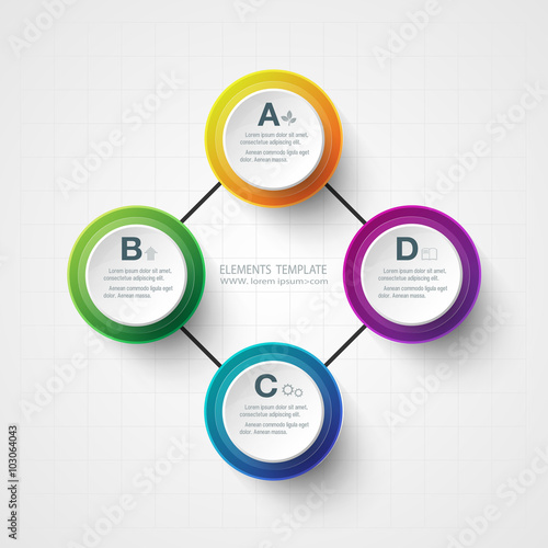 Abstract Infographic design on the grey background. Vector illus