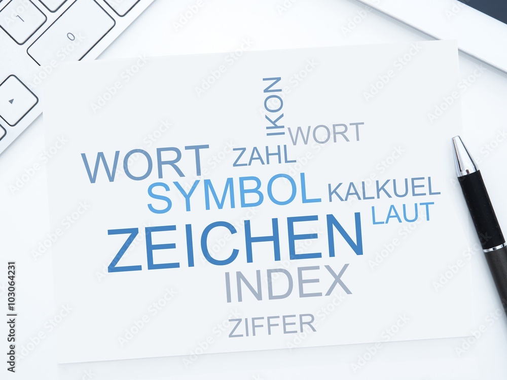 Fototapeta premium Zeichen
