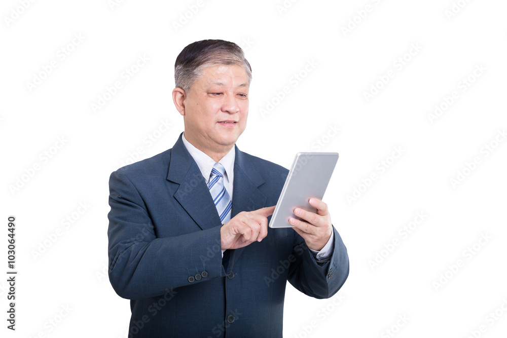 pose and gesture of old Asian businessman pose and gesture of old Asian businessman