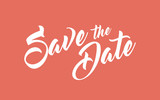 Save the Date hand lettering calligraphy