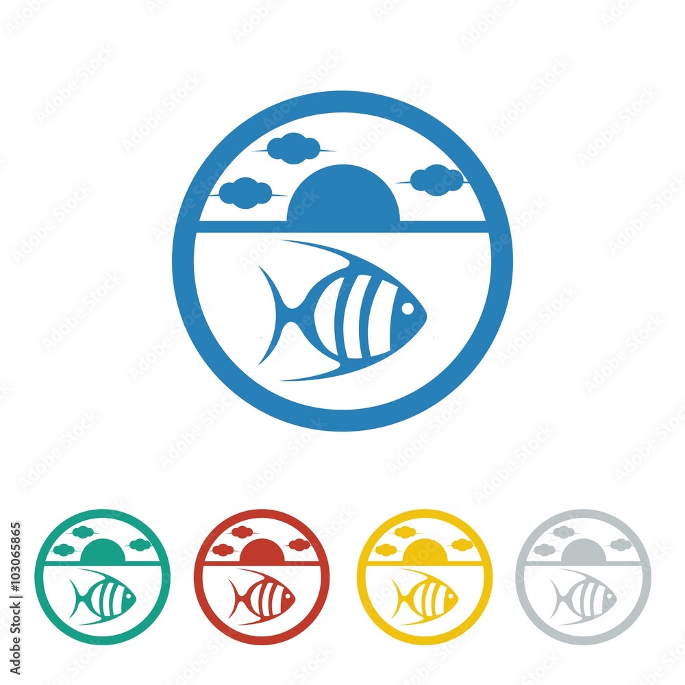 fish logo icon Vector

