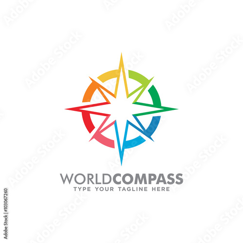 Simple Compass logo icon