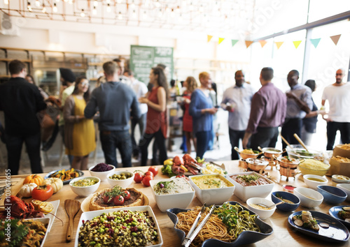 Buffet Dinner Dining Food Celebration Party Concept