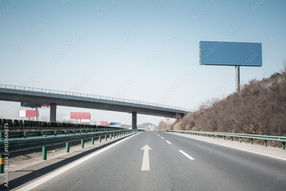  highway and advertising board