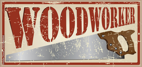 Vintage card carpenter