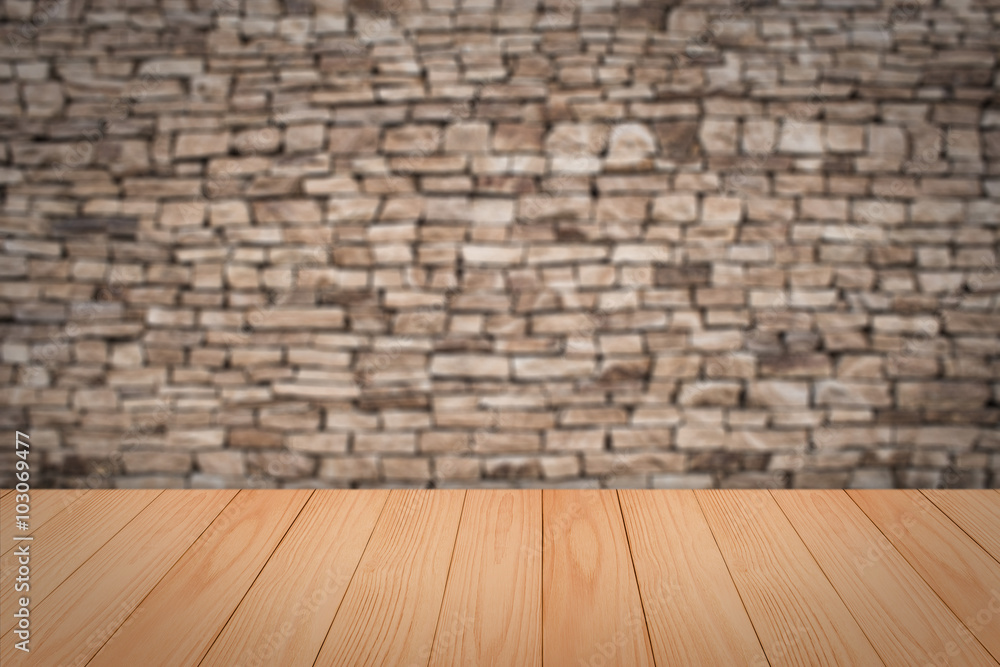 stone wall background with wooden slats floor stone wall background with wooden slats floor