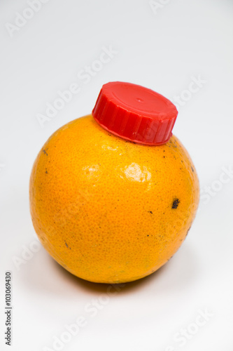 A real orange bottle