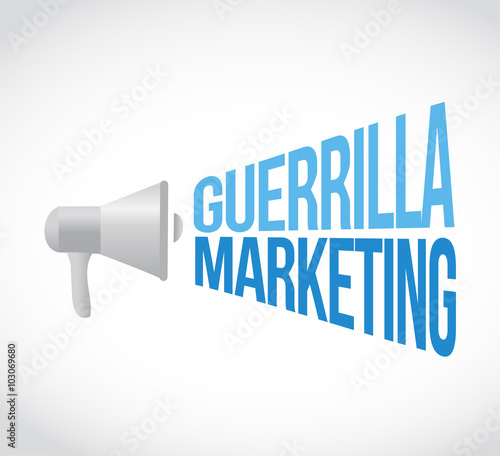 guerrilla marketing megaphone message concept photo