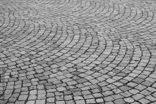 Tiled pavement background, black and white