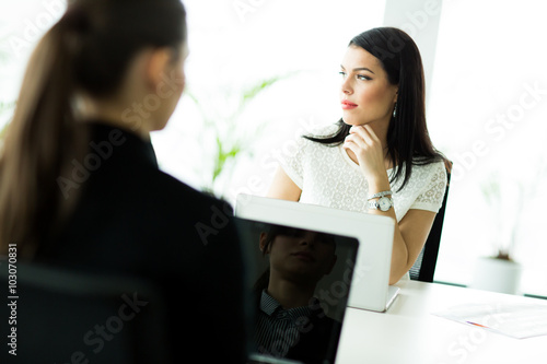 Young women in the office
