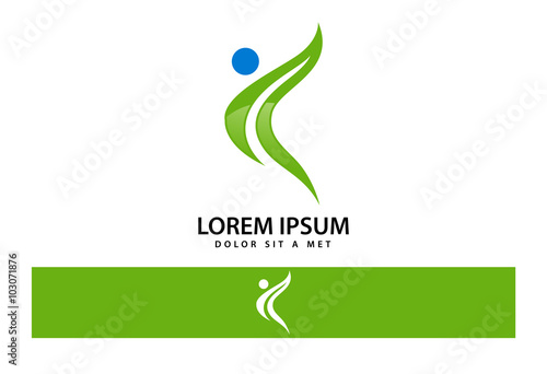 Leaf People Active Logo Vector