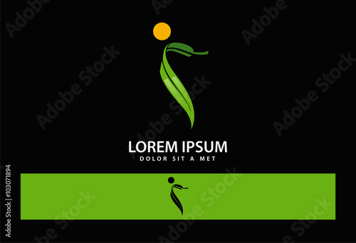 Leaf People Active Logo Vector