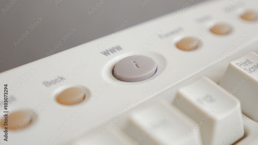 Finger pressing internet WWW key on retro style beige keyboard close up panning 4K 3840X2160 UHD footage - Pressing WWW key on old beige white keyboard close-up 4K 2160p UHD video Finger pressing internet WWW key on retro style beige keyboard close up panning 4K 3840X2160 UHD footage - Pressing WWW key on old beige white keyboard close-up 4K 2160p UHD video