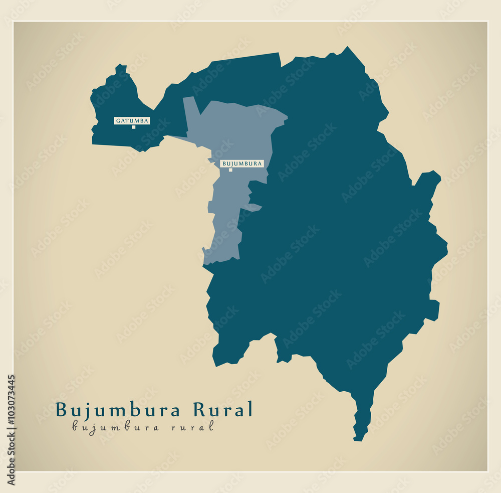 Modern Map - Bujumbura Rural BI