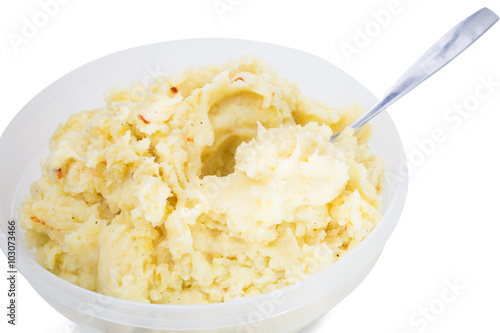 Portion of delicious mashed potatoes.