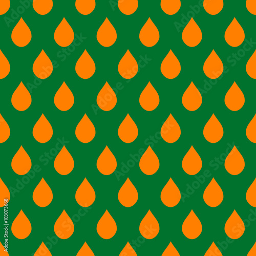 Orange Green Water Drops Ba...