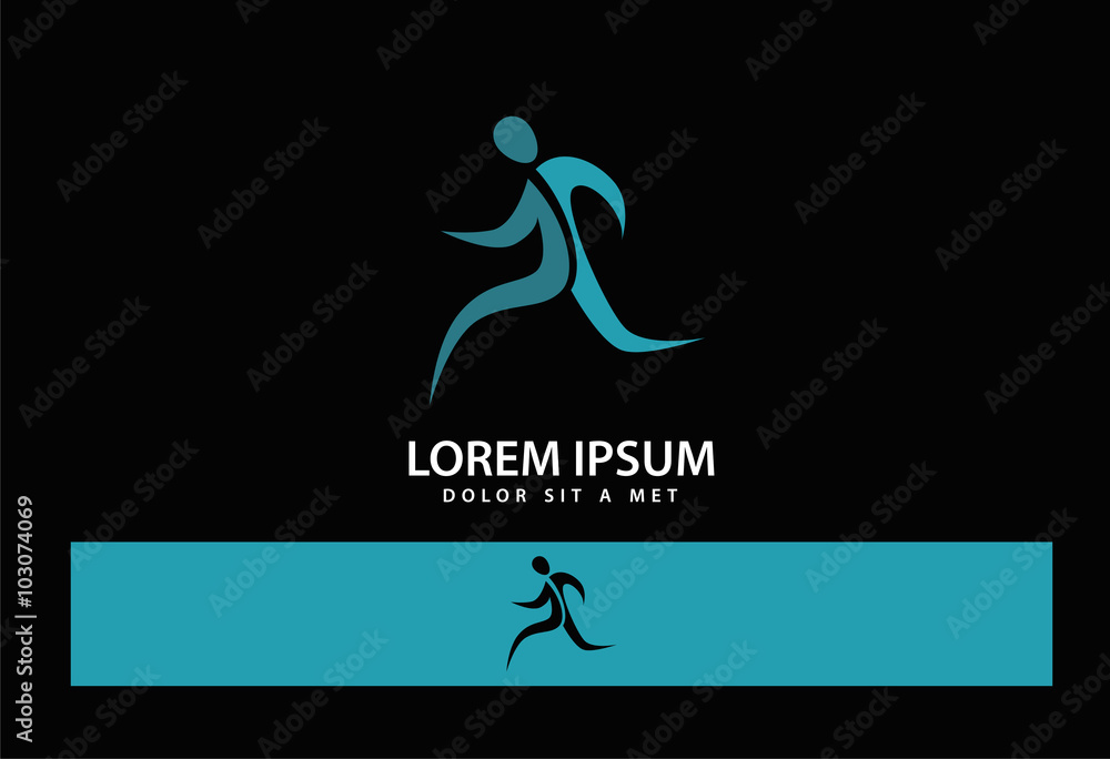 Running People Logo Vector Running People Logo Vector