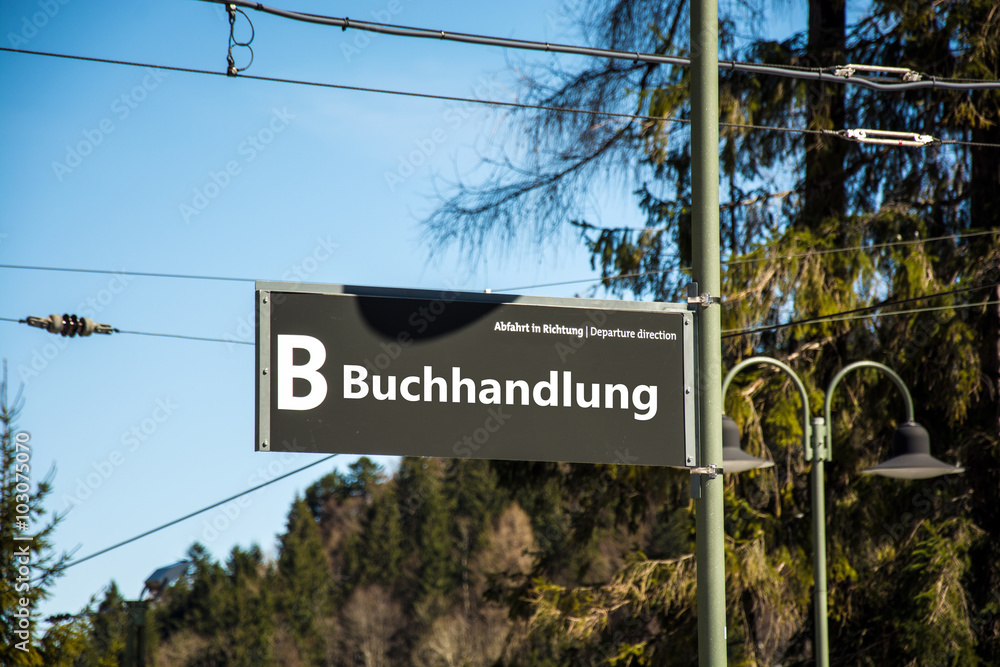 Fototapeta premium Schild 52 - Buchhandlung