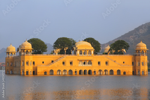 Jal Mahal and Man Sagar Lake in Jaipur, Rajasthan, India. photo