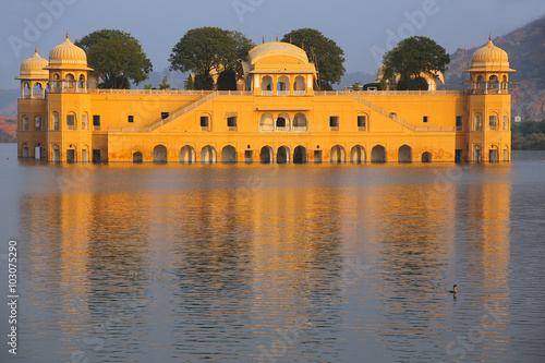 Jal Mahal and Man Sagar Lake in Jaipur, Rajasthan, India.