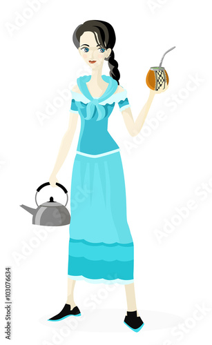 yerba mate argentinian gaucho girl