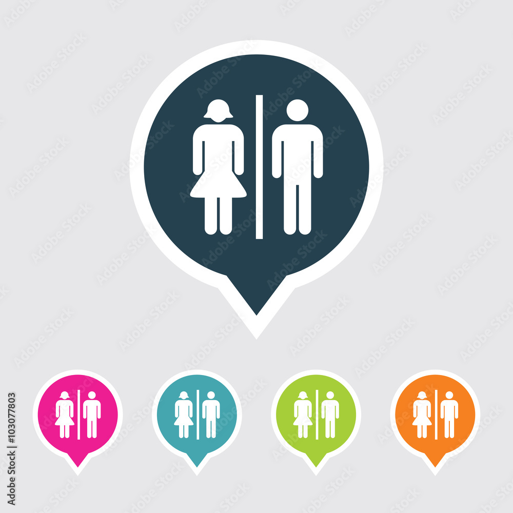 Very Useful Editable Facility Icon on Different Colored Pointer Shape. Eps-10. Very Useful Editable Facility Icon on Different Colored Pointer Shape. Eps-10.