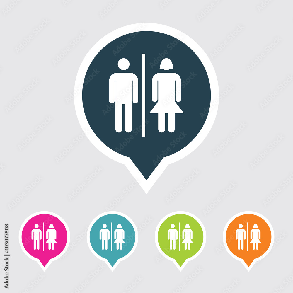 Very Useful Editable Facility Icon on Different Colored Pointer Shape. Eps-10. Very Useful Editable Facility Icon on Different Colored Pointer Shape. Eps-10.