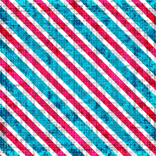 red blue and white lines. abstract geometric background. vector illustration. grunge effect