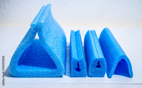 Bilde på lerret Angular of polyethylene foam.