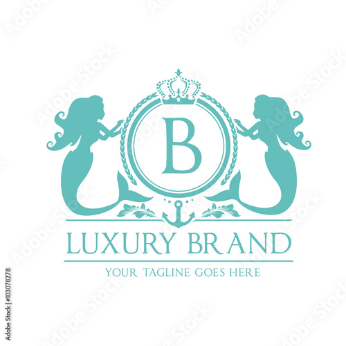 Luxury logo,boutique identity,real estate,property,royalty logo,hotel logo,crest logo,Victorian style logo,Vector Logo Template.