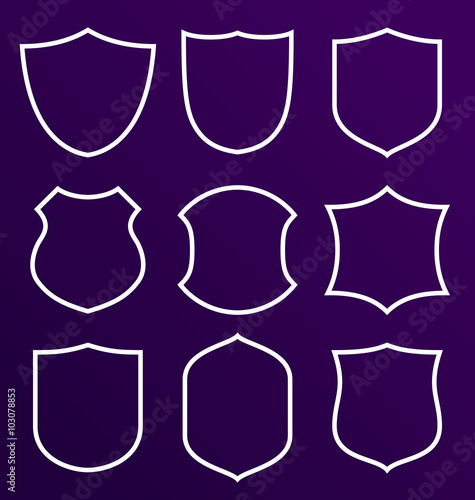 collection of shield icon