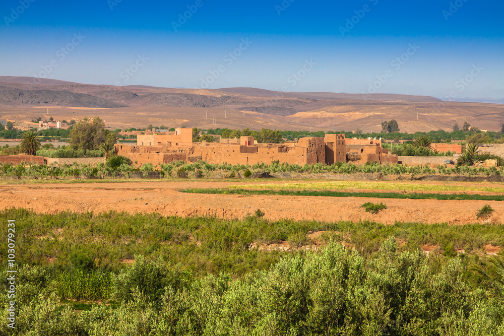 Village in the Ouarzazate, Morocco, Africa