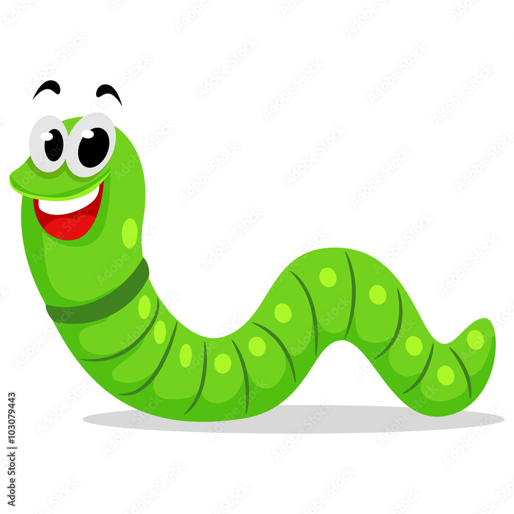 Illustration of a Cute Caterpillar Mascot Illustration of a Cute Caterpillar Mascot