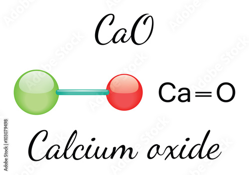 CaO calcium oxide molecule
