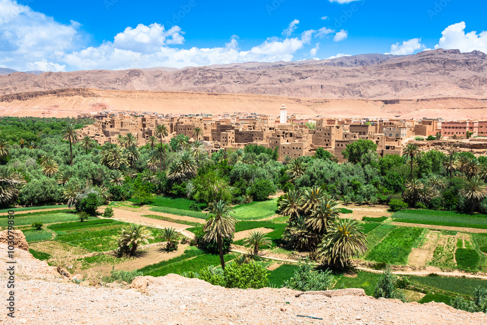 Town in Dades Valley, Morocco