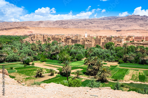 Town in Dades Valley, Morocco photo