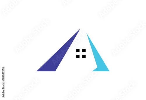 Roof of the house icon vector illustration logo