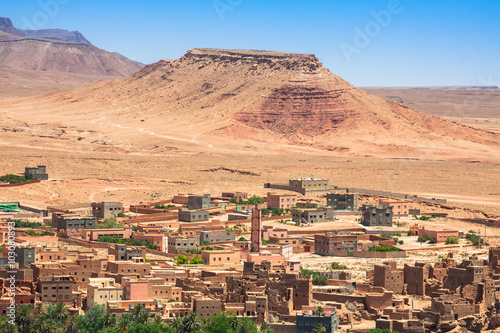 Obraz na płótnie Town and oasis of Tinerhir, Morocco w salonie