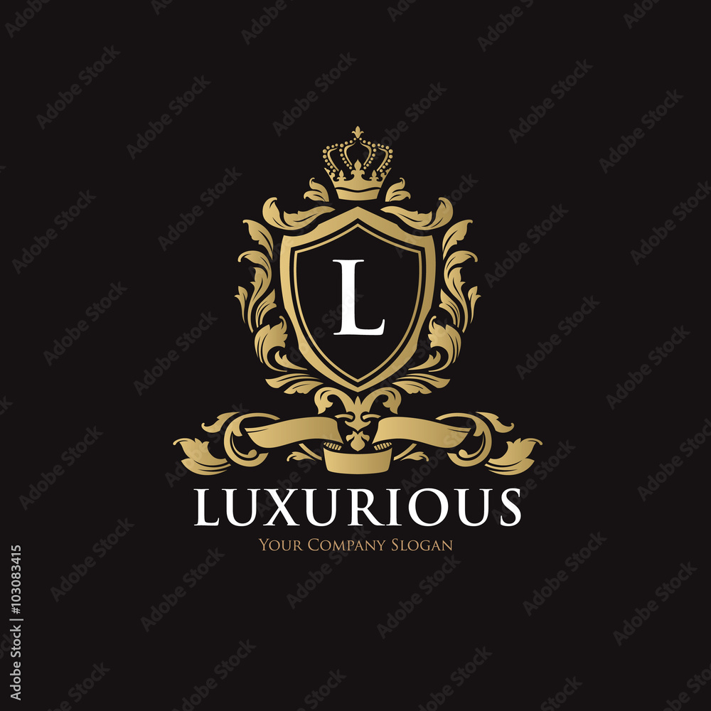 Elegant luxury brand logo design template Vector Image
