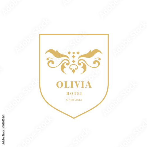 Luxury logo,boutique identity,real estate,property,royalty logo,hotel logo,crest logo,Victorian style logo,Vector Logo Template.