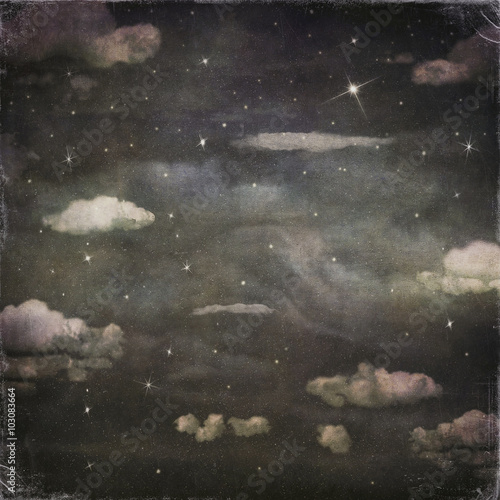 Photography Grunge background of a night sky with clouds in dark sky