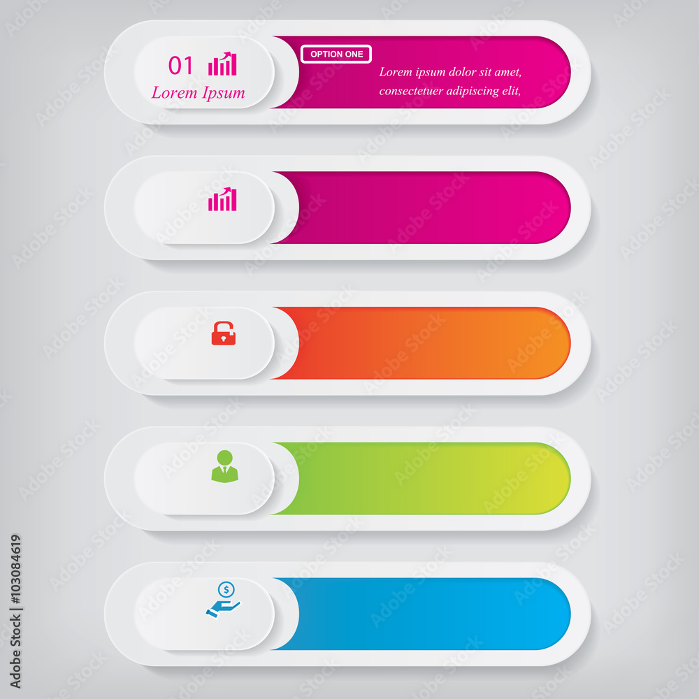 Modern design clean number banner with business concept used for website layout. Infographic. Modern design clean number banner with business concept used for website layout. Infographic.