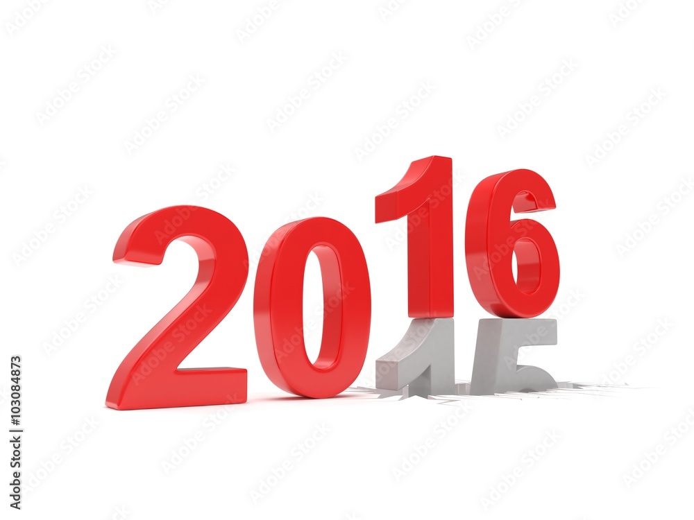 2015-2016 change new year 2016 isolated 2015-2016 change new year 2016 isolated