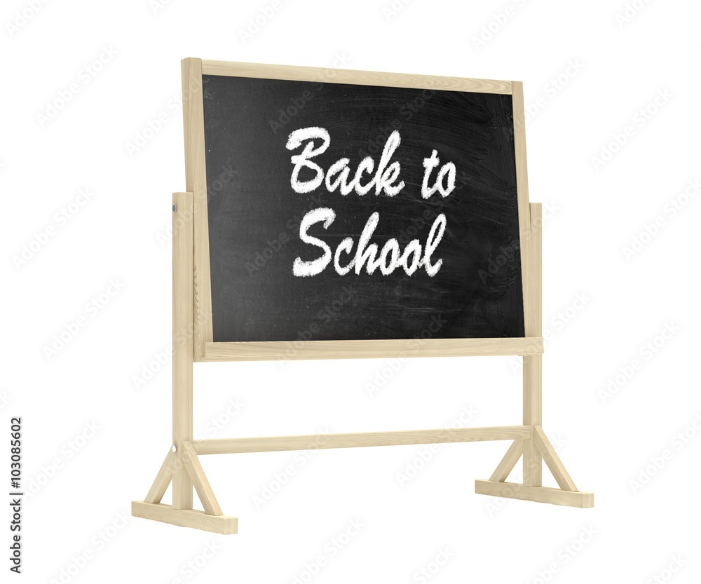 Fototapeta premium Back to School concept. Blackboard, chalkboard isolated on white