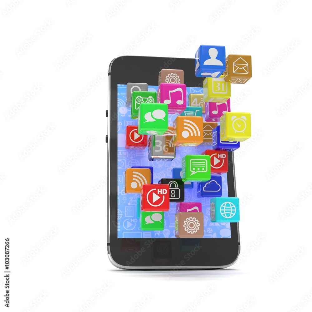 icon app fall in smart phone icon app fall in smart phone