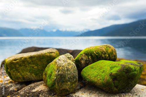 Stones on the beach. Norway
