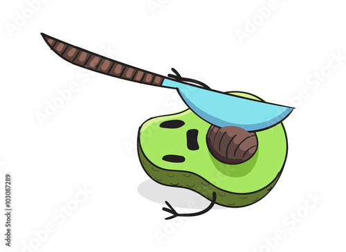 Shocked Avocado vector illustration